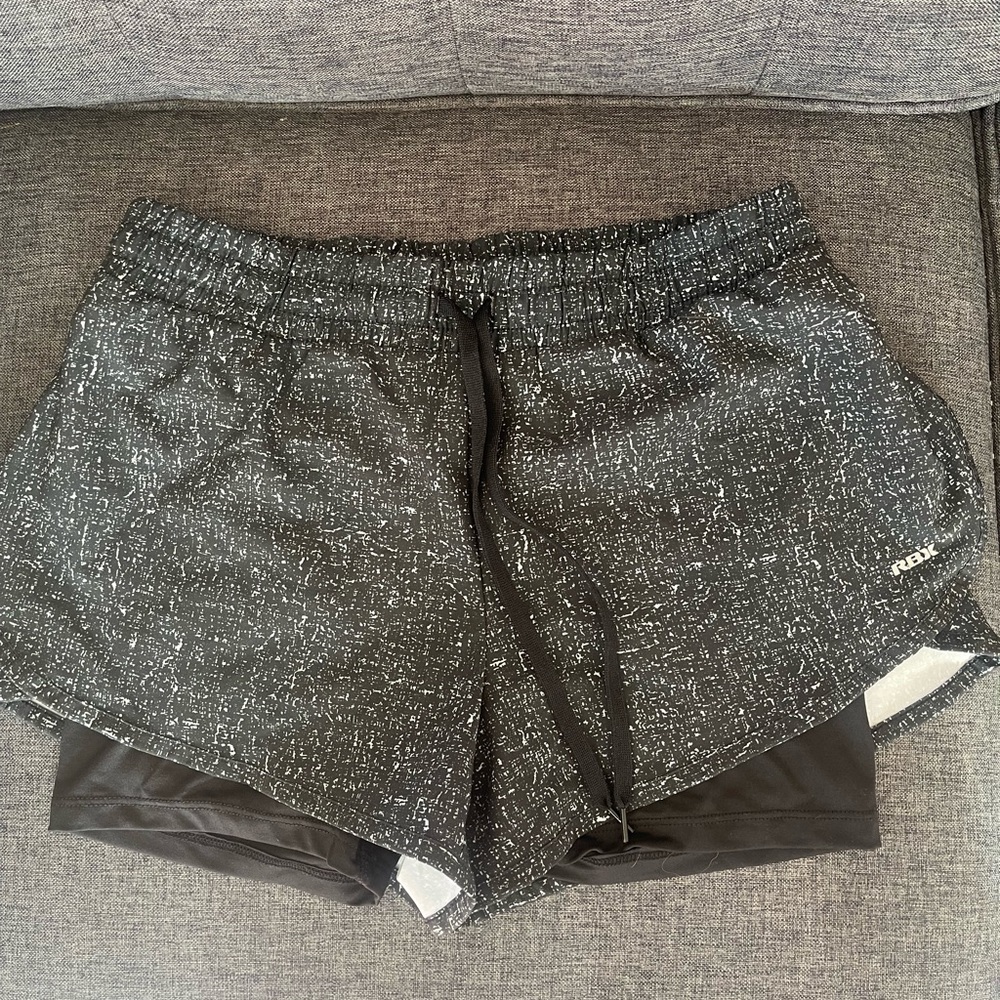 RBX Woman’s Spandex Lined Black Running Athletic Short Lightweight Elastic Waist